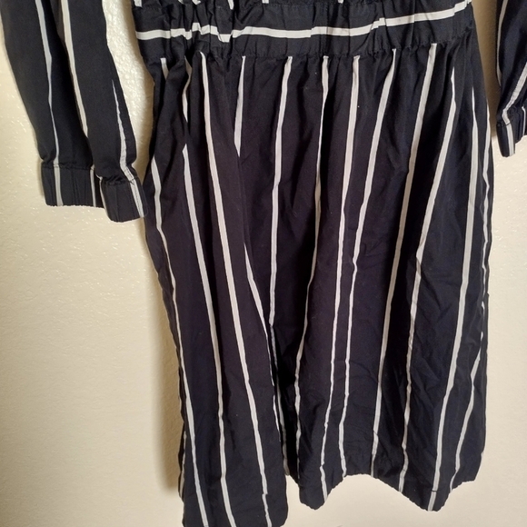 J. Crew Cinched-waist cotton poplin midi dress in stripe sz S - Picture 4 of 11